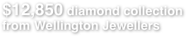 $12,850 diamond collection from Wellington Jewellers